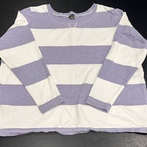 Eddie Bauer Rugby Lavender Knit Top Y2K